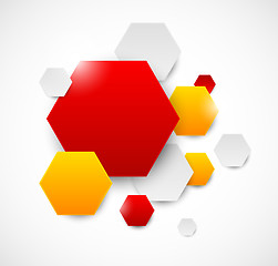 Image showing Abstract background with hexagons