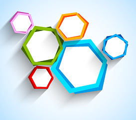 Image showing Abstract background with hexgons