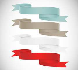 Image showing Set of ribbons