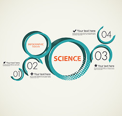 Image showing Science infographic with circles