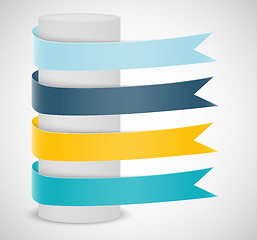 Image showing Set of ribbons. Infographic design