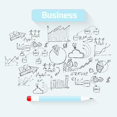 Image showing Sketch business background