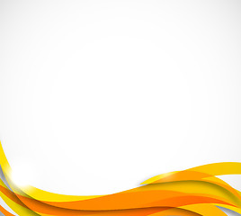 Image showing Abstract wavy background in orange color