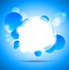 Image showing Abstract colorful background with blue circles