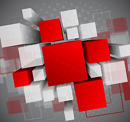 Image showing Abstract background with 3d cubes