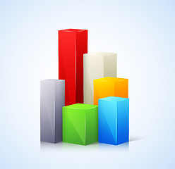 Image showing Template for infographic with 3d bar