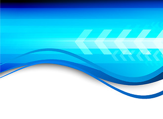 Image showing Abstract blue tech background