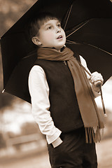 Image showing Standing in the rain