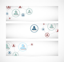 Image showing Set of social network banners