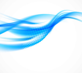 Image showing Abstract wave blue background