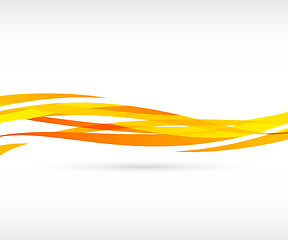 Image showing Abstract orange wave background