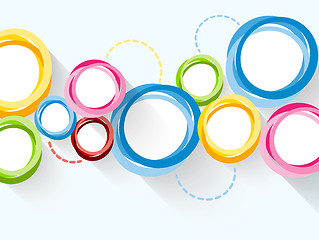 Image showing Abstract background with colorful circles