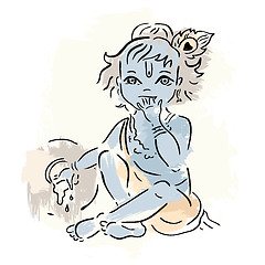 Image showing Hindu God Krishna.