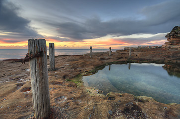 Image showing Sunrise from South Coogee, Sydney Australia