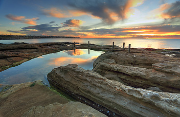 Image showing Natural rock pool, South Coogee Australia