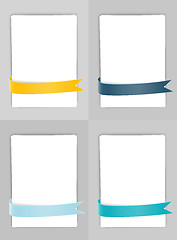 Image showing Set of banners with ribbons