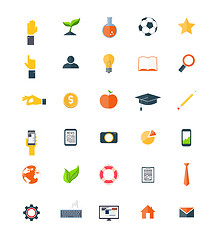 Image showing Set of flat icons 