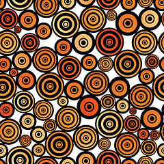 Image showing Retro style seamless circle pattern