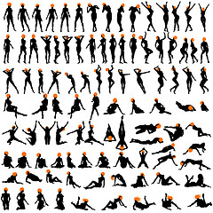 Image showing 100 naked sexy girls silhouettes