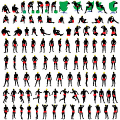 Image showing 100 naked mens silhouettes
