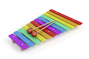 Image showing Colorful xylophone