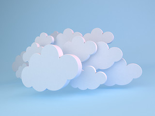 Image showing White clouds over blue.