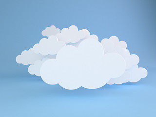 Image showing White clouds over blue.