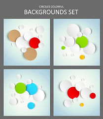 Image showing Set of backgrounds