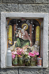 Image showing Catholic icon at crossroads