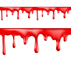 Image showing Red blood drips seamless patterns
