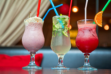 Image showing three healthy nonalcoholic cocktails