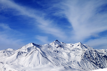 Image showing Winter snowy mountains