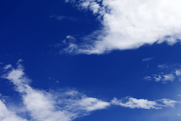Image showing Blue sky with clouds in sun windy day