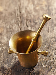 Image showing empty mortar and pestle