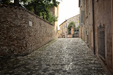 Image showing medieval alley in Romagna 