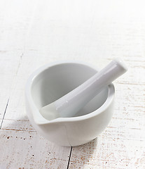 Image showing empty mortar and pestle