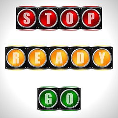 Image showing Traffic lights with instructions