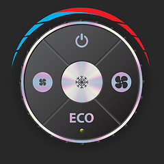 Image showing Air conditioning gauge with metallic elements