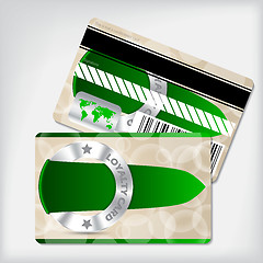 Image showing Loyalty card design with green ribbon
