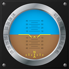 Image showing Airplane attitude indicator design