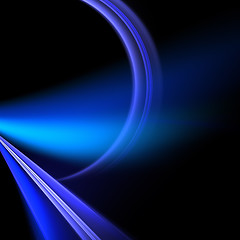 Image showing Blue Fractal Spiral Abstract