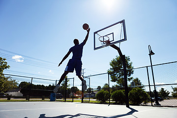 Image showing Basketball Player Silhouette