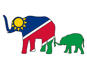 Image showing Namibia elephants