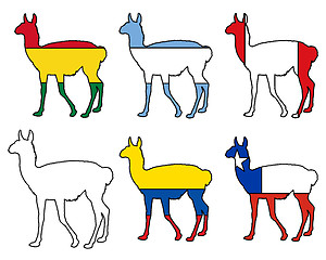 Image showing Guanaco flags