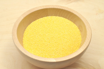 Image showing Detailed but simple image of  polenta on white