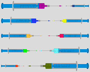 Image showing Illustration of filled injections on gray background