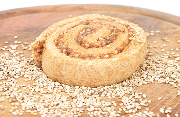 Image showing Spiral hazelnut cookies