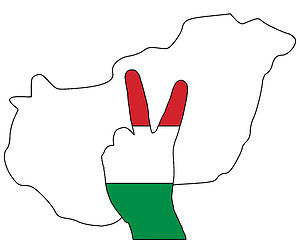 Image showing Hungary hand signal