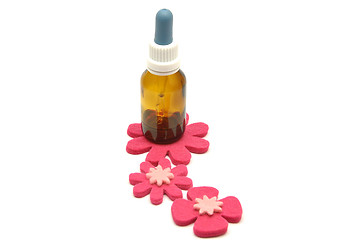 Image showing Bach flower remedies and felt decoration