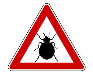 Image showing Bedbug warning sign